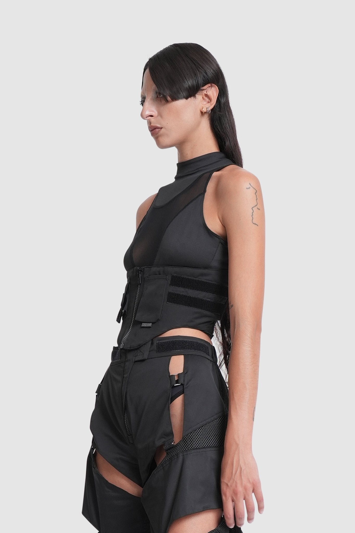 NAMILIA tactical corset top - XS, black