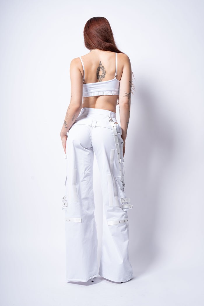 NAMILIA UNDERWORLD CARGO CUT OUT PANTS - white, XS