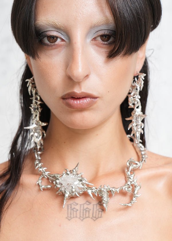 NAMILIA White Chrysanthemum Funeral Necklace - ,