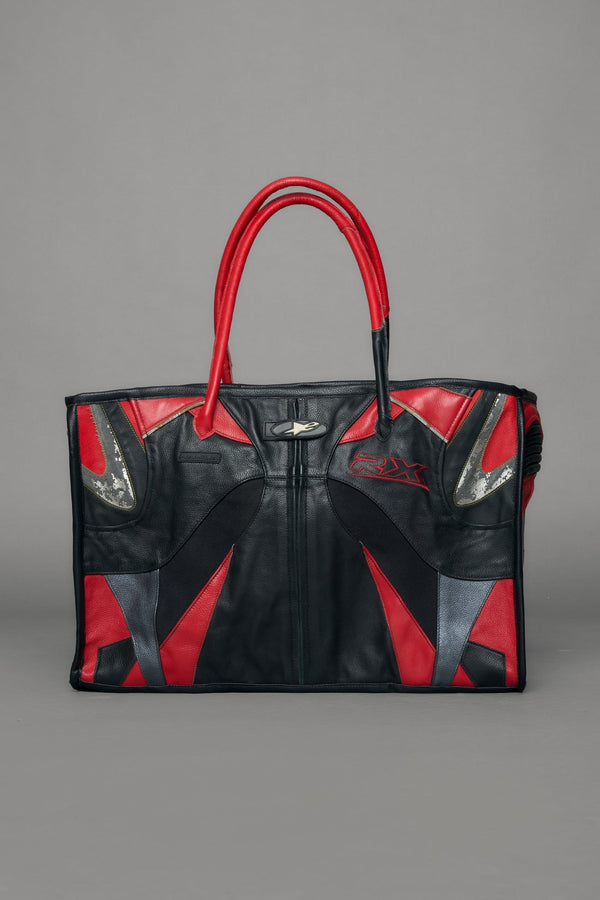 NAMILIA Atelier line - cyclone moto tote bag genuine leather - red, ONS - red