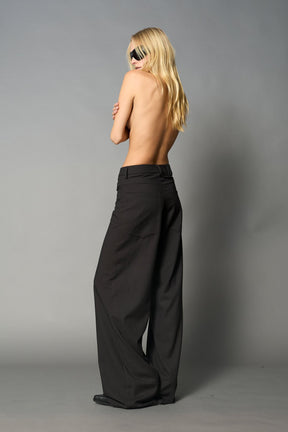 NAMILIA Baggy Suit Trousers - Black, xs