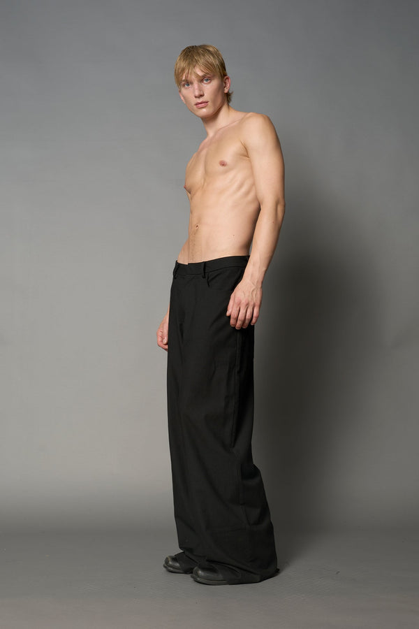 NAMILIA Baggy Suit Trousers - Black, xs