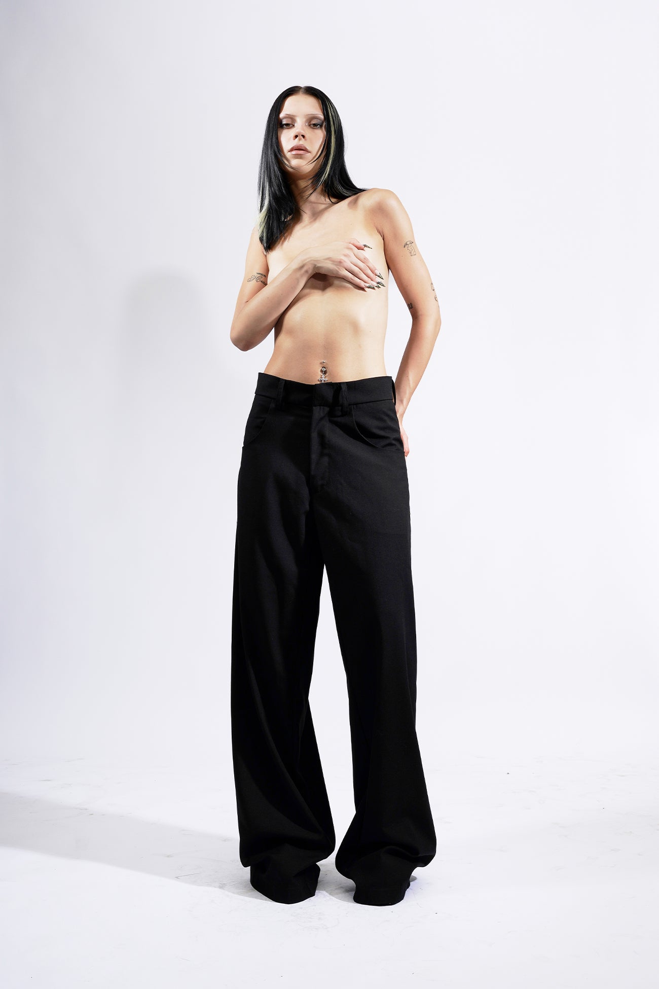 NAMILIA Baggy Suit Trousers - Black, xs