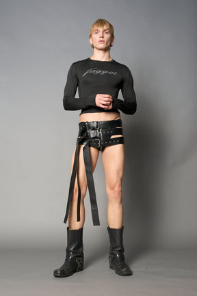 NAMILIA Belt Mini Skirt - XS, Black