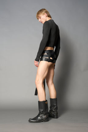 NAMILIA Belt Mini Skirt - XS, Black