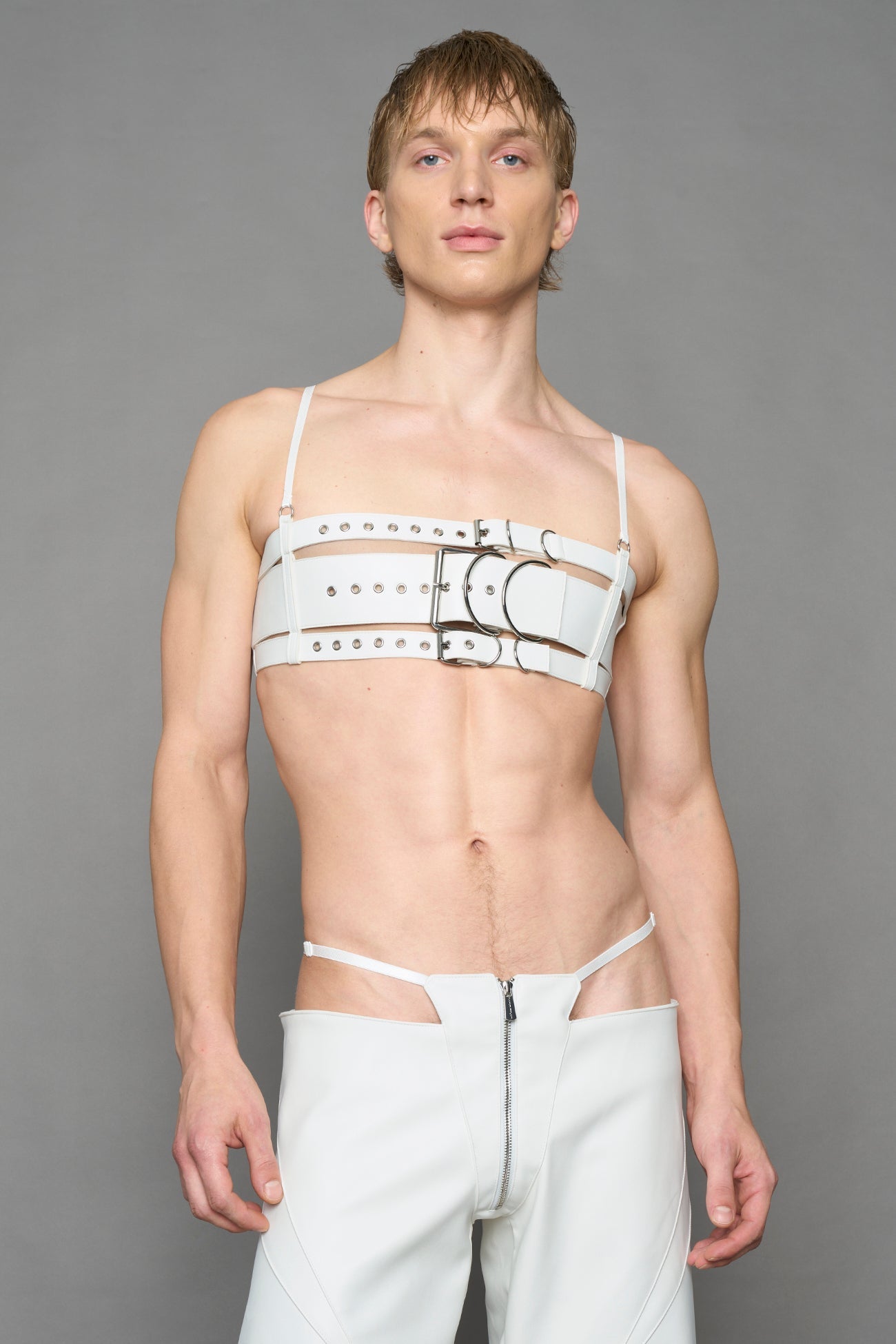 NAMILIA Belt Top - WHITE, xs