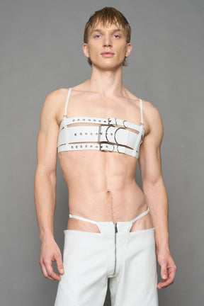 NAMILIA Belt Top - WHITE, xs