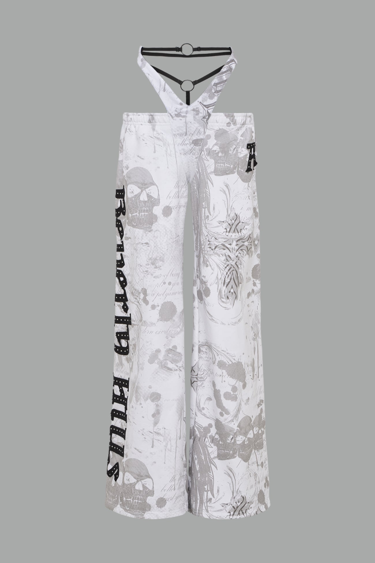 NAMILIA Beverly Hills G - String Sweatpants - WHITE PRINT, xs