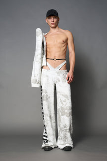 NAMILIA Beverly Hills G - String Sweatpants - WHITE-PRINT, xs