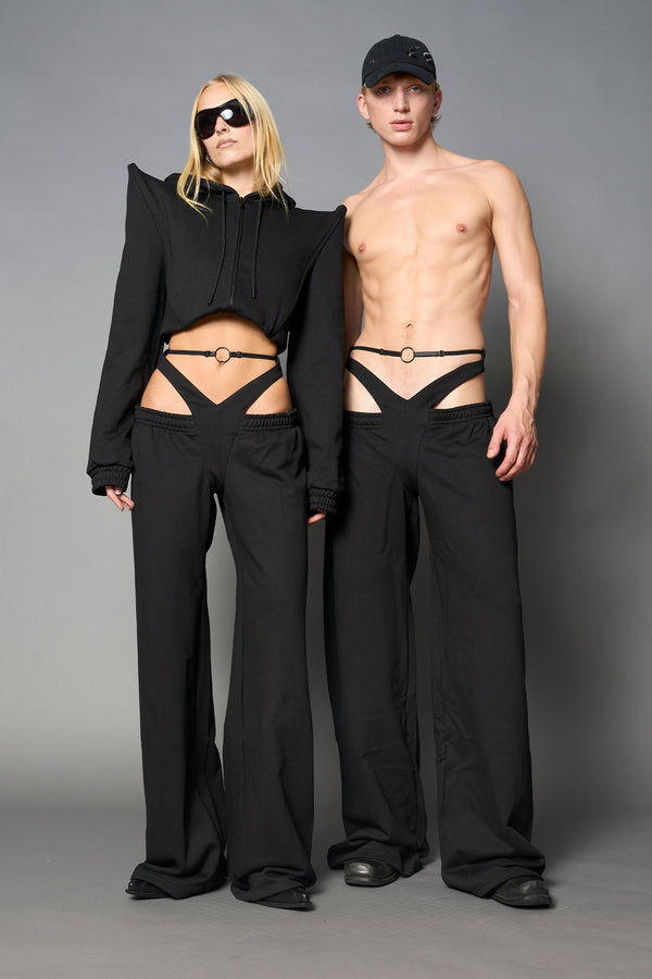 NAMILIA Beverly Hills G - String Sweatpants - BLACK, xs