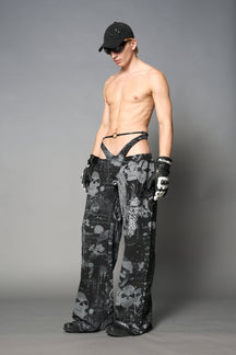 NAMILIA Beverly Hills G - String Sweatpants - BLACK-PRINT, xs