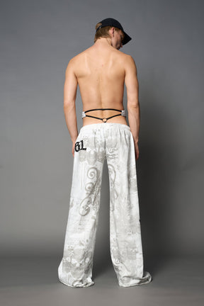 NAMILIA Beverly Hills G - String Sweatpants - WHITE-PRINT, xs