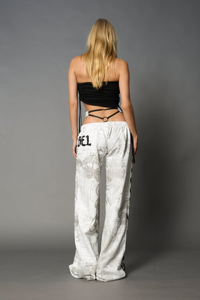 NAMILIA Beverly Hills G - String Sweatpants - WHITE-PRINT, xs