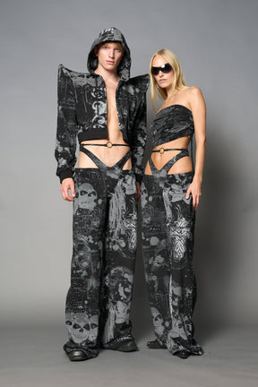 NAMILIA Beverly Hills G - String Sweatpants - BLACK-PRINT, xs