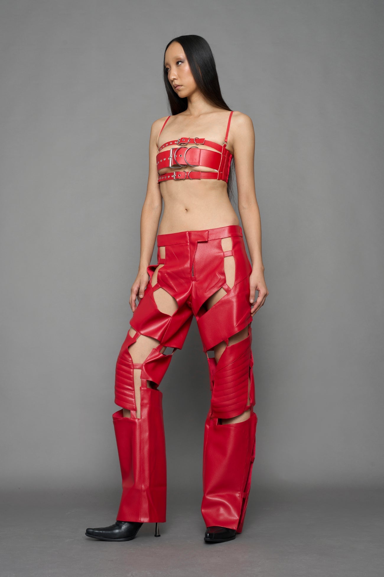 NAMILIA Biker Floating Pants - RED, xs