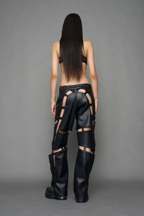 NAMILIA Biker Floating Pants - BLACK, xs