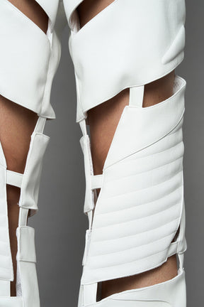 NAMILIA Biker Floating Pants - WHITE, xs