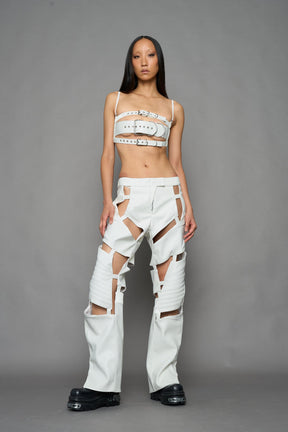 NAMILIA Biker Floating Pants - WHITE, xs