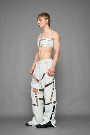 NAMILIA Biker Floating Pants - WHITE, xs
