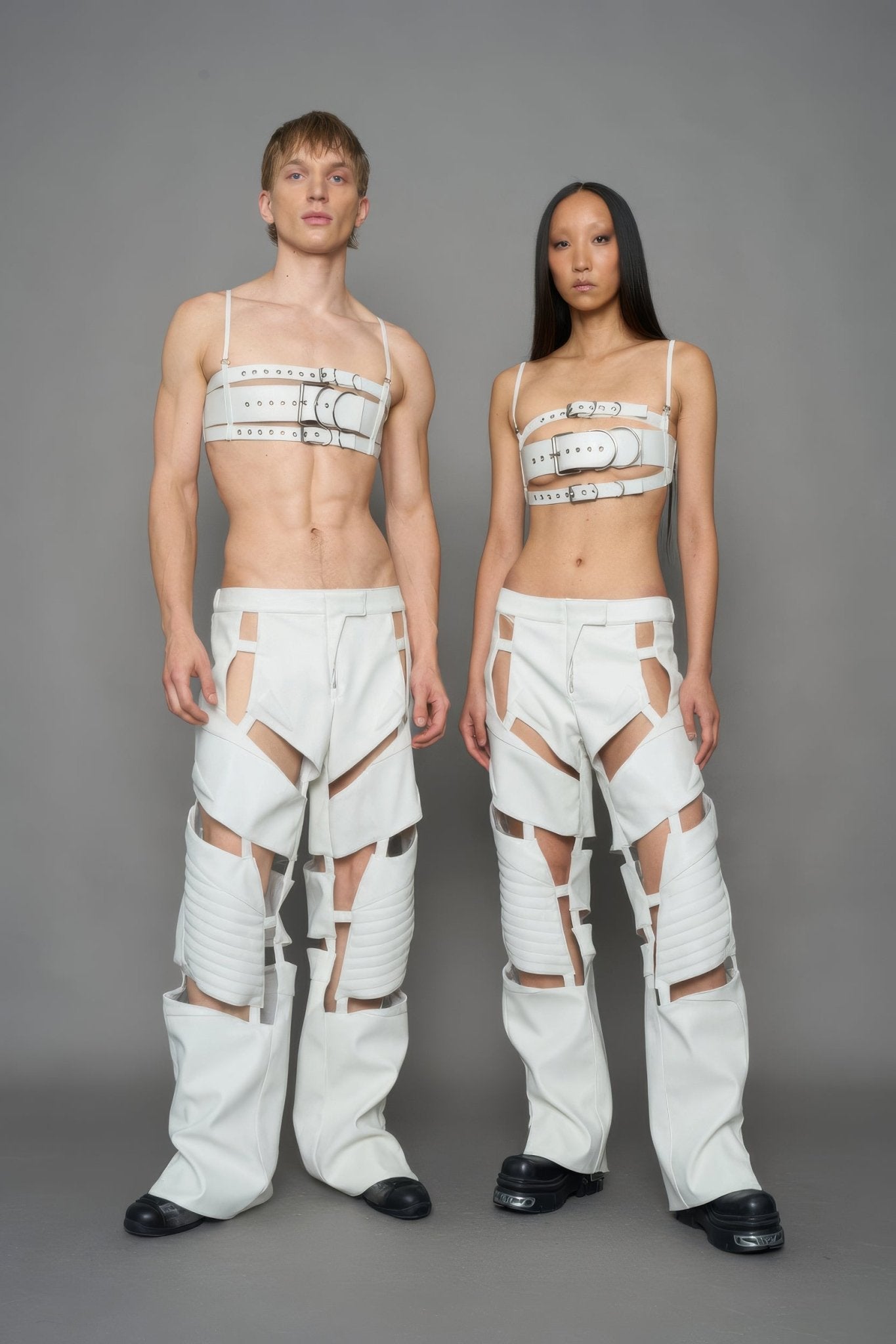 NAMILIA Biker Floating Pants - WHITE, xs