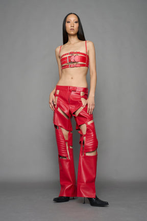 NAMILIA Biker Floating Pants - RED, xs