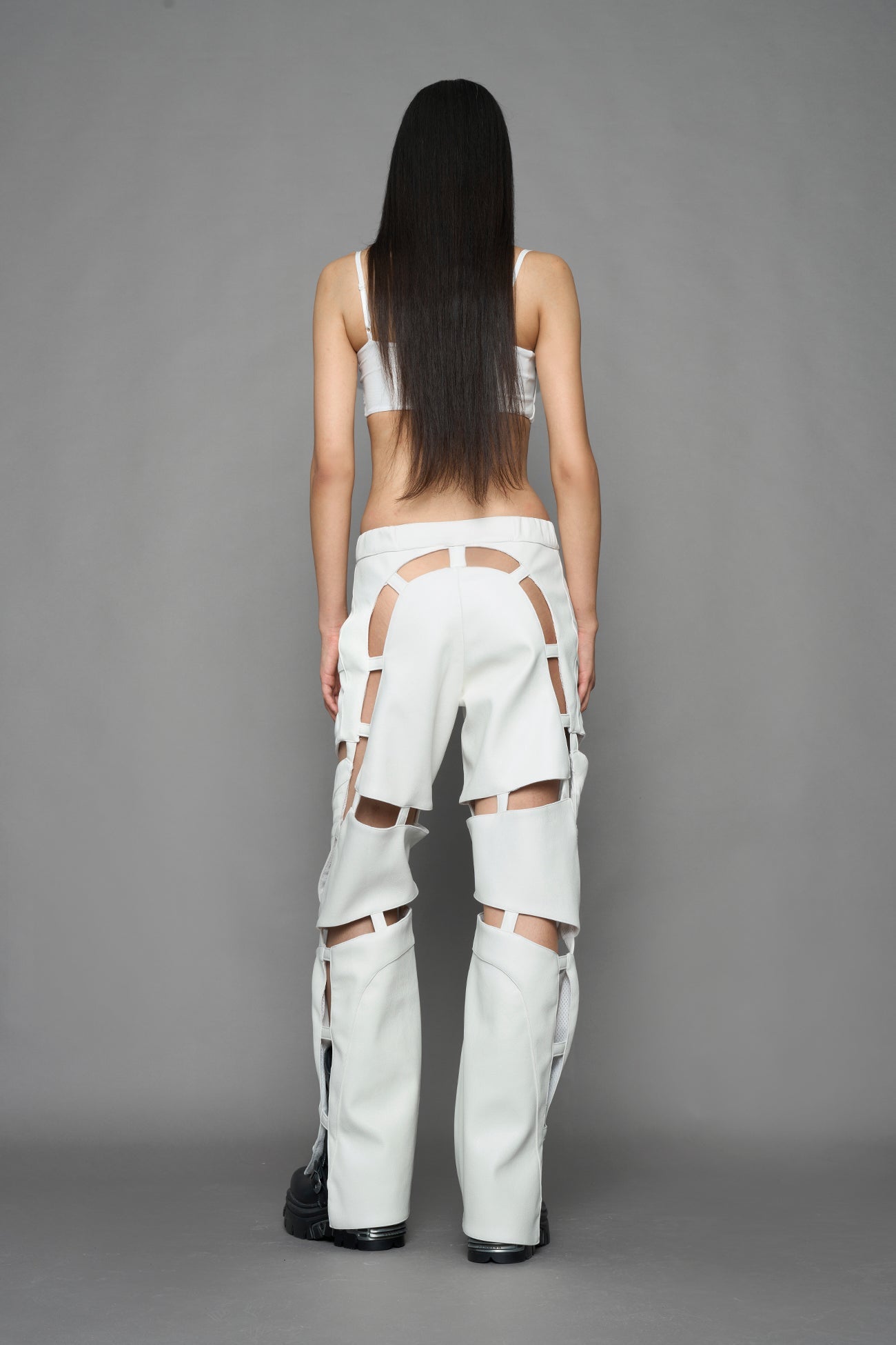 NAMILIA Biker Floating Pants - WHITE, xs