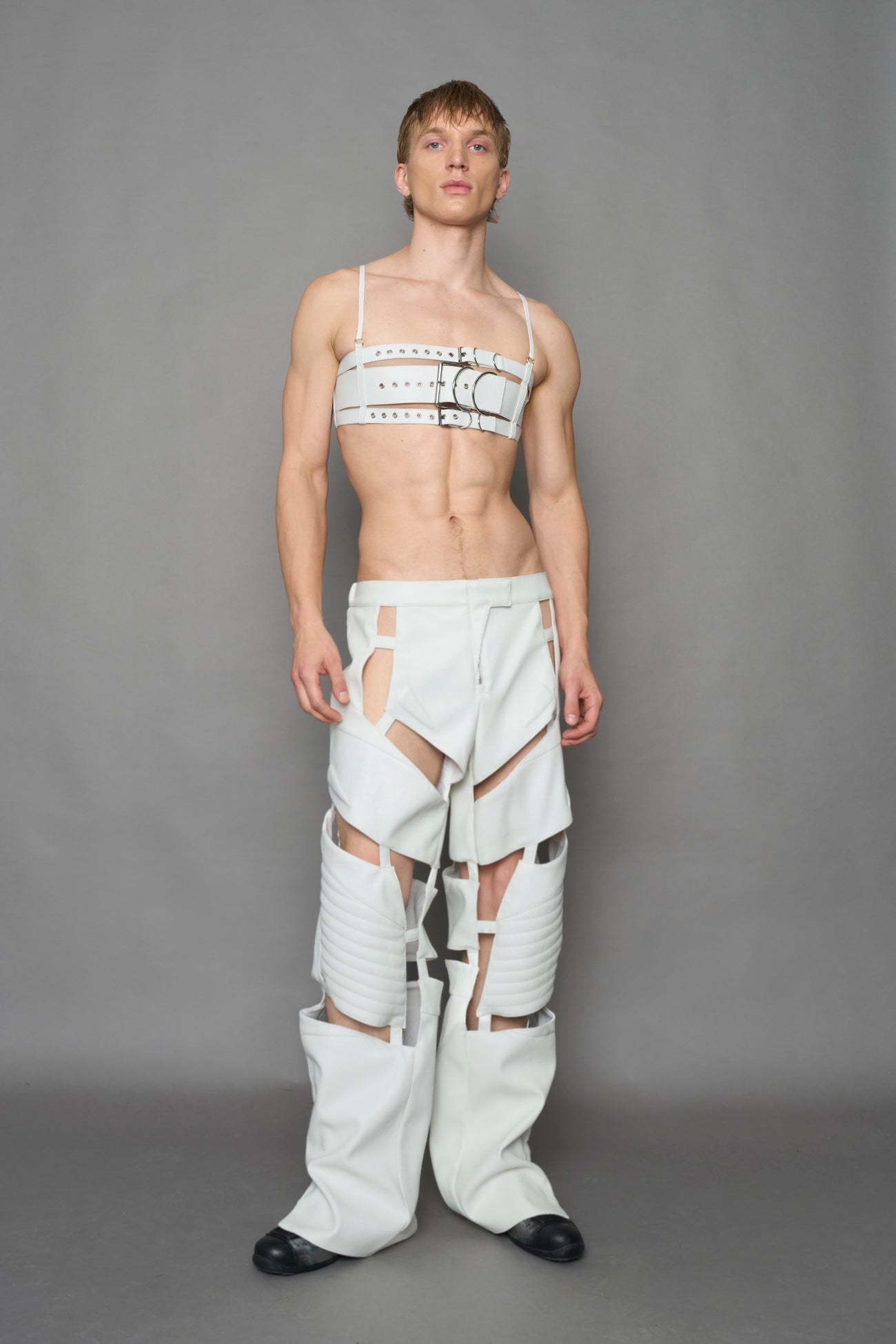 NAMILIA Biker Floating Pants - WHITE, xs