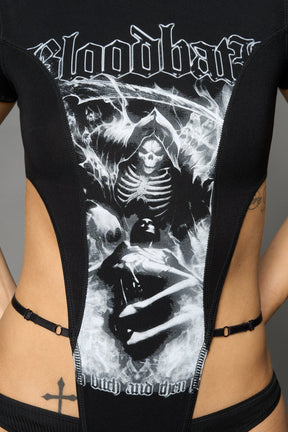 NAMILIA Bloodbath Bodysuit - BLACK, xs
