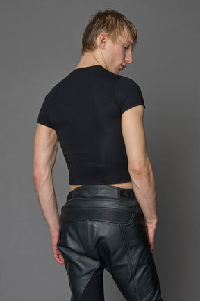 NAMILIA Bonjour Corset Mini T-Shirt - BLACK, xs