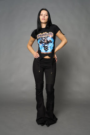 NAMILIA Bonjour Corset Mini T-Shirt - BLACK, xs