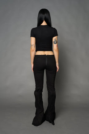 NAMILIA Bonjour Corset Mini T-Shirt - BLACK, xs