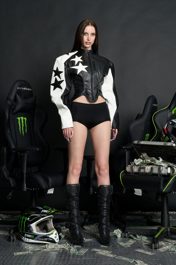 NAMILIA Celebrity Corset Jacket - Black/White, xs - Black/White