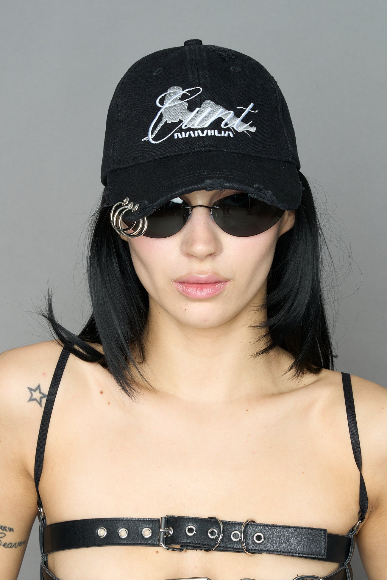 NAMILIA C*NT CAP - Black/Grey, onesize