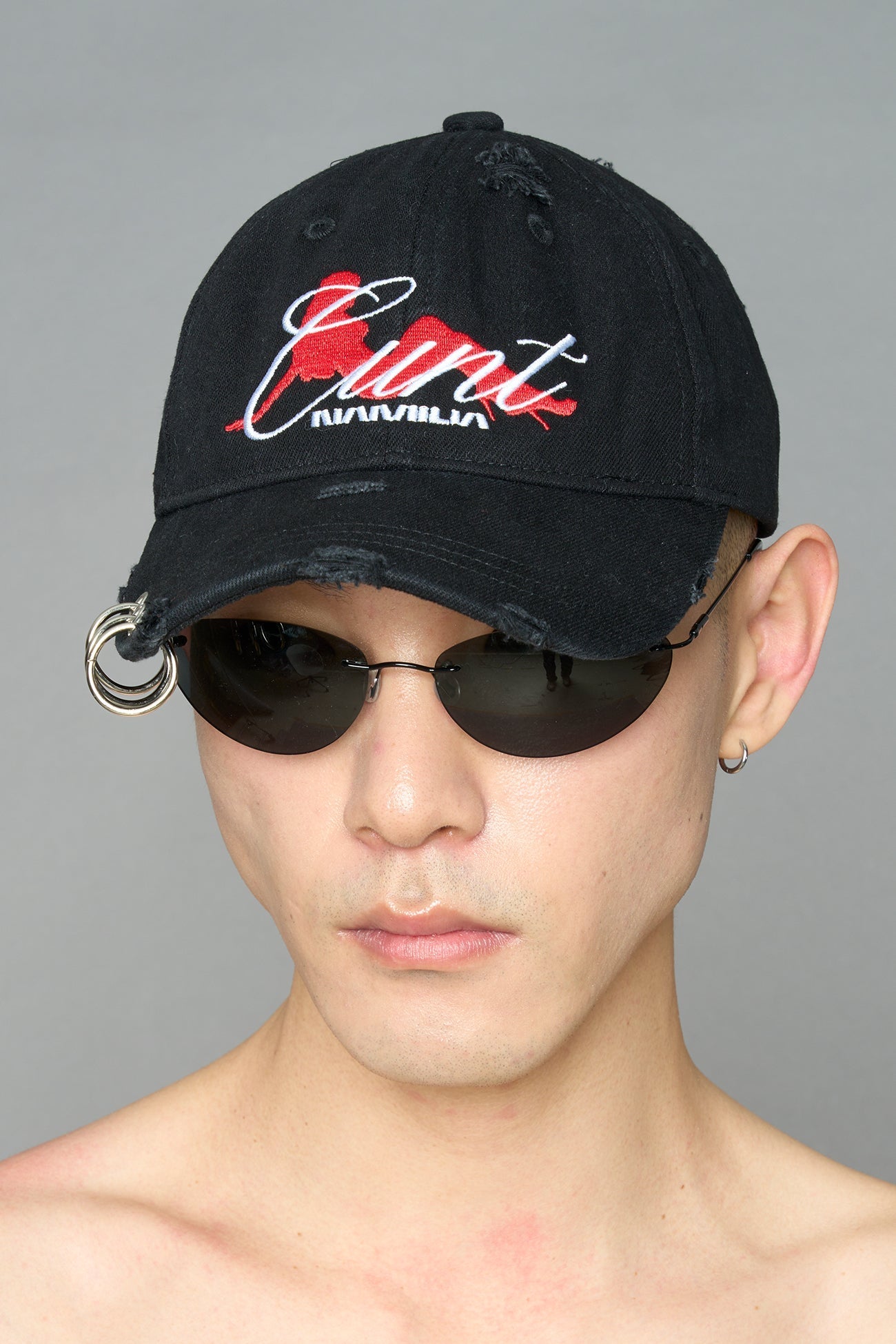 NAMILIA C*NT CAP - Black/red, onesize