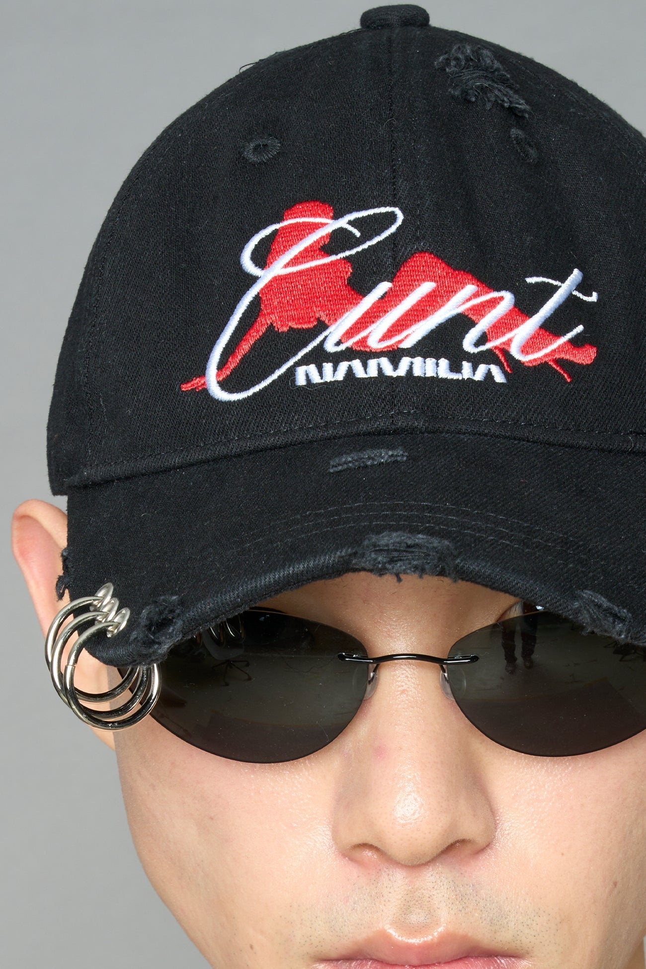 NAMILIA C*NT CAP - Black/red, onesize