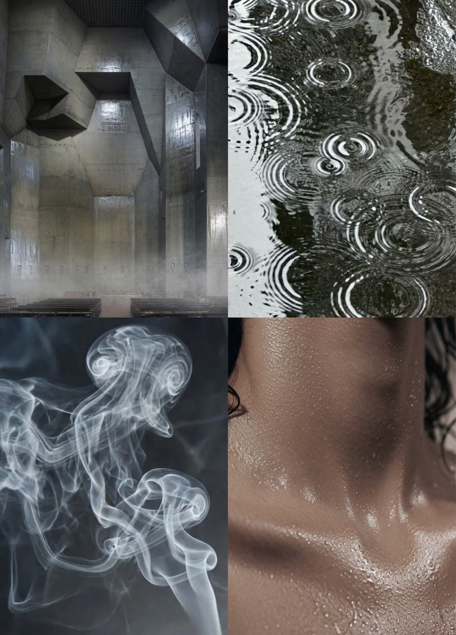 NAMILIA CONRETE Mood pictures, wet ski, smoke, concrete building, rain