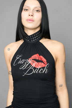 NAMILIA crazy b*tch top - BLACK, xs