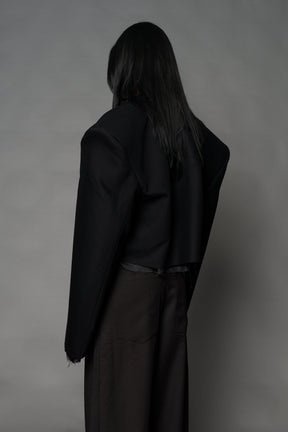 NAMILIA Cropped Blazer - BLACK, s