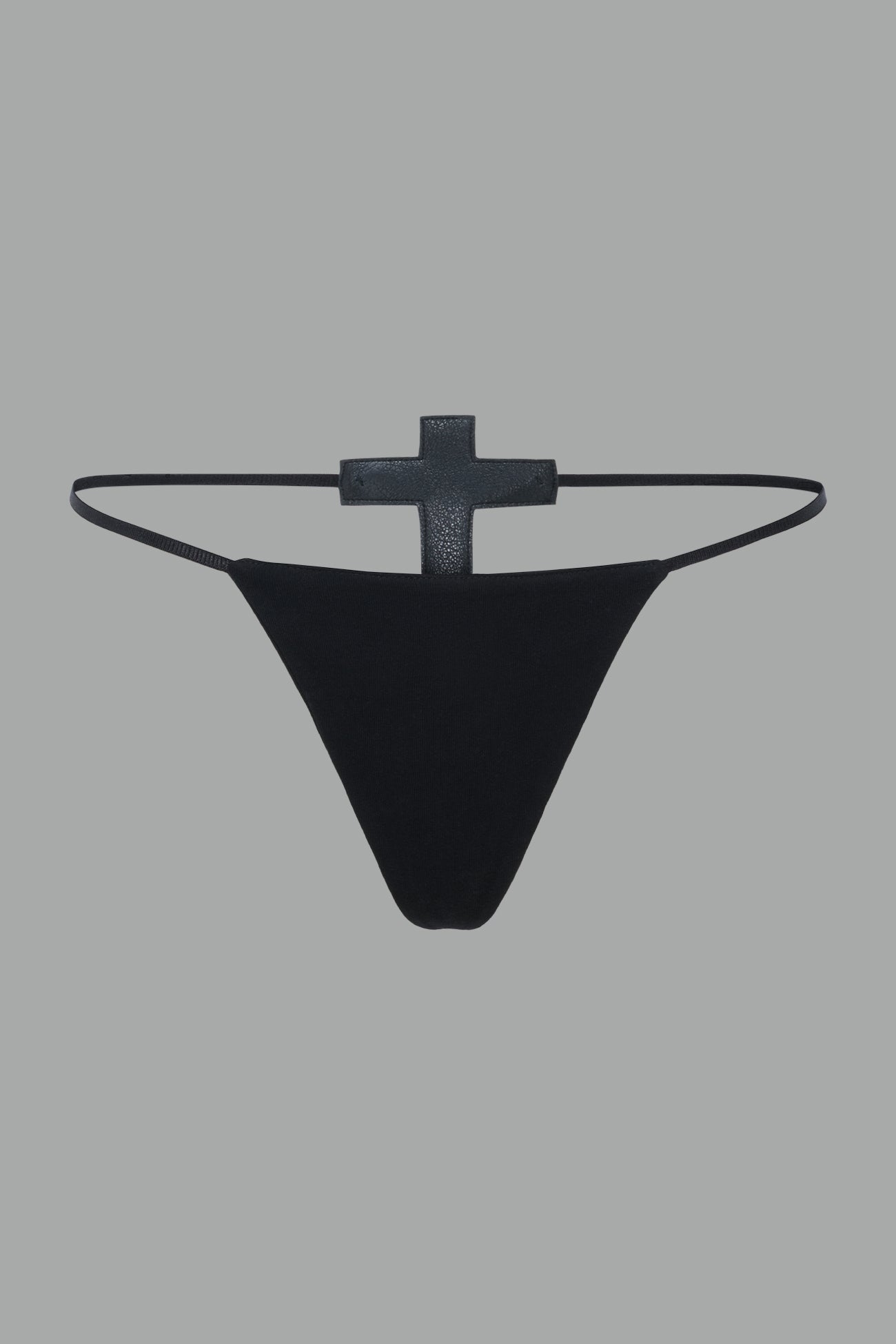 NAMILIA Crucifix Thong - Flat Panty - XS, Black