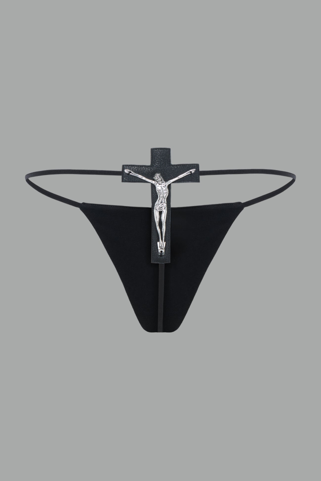 NAMILIA Crucifix Thong - Flat Panty - XS, Black