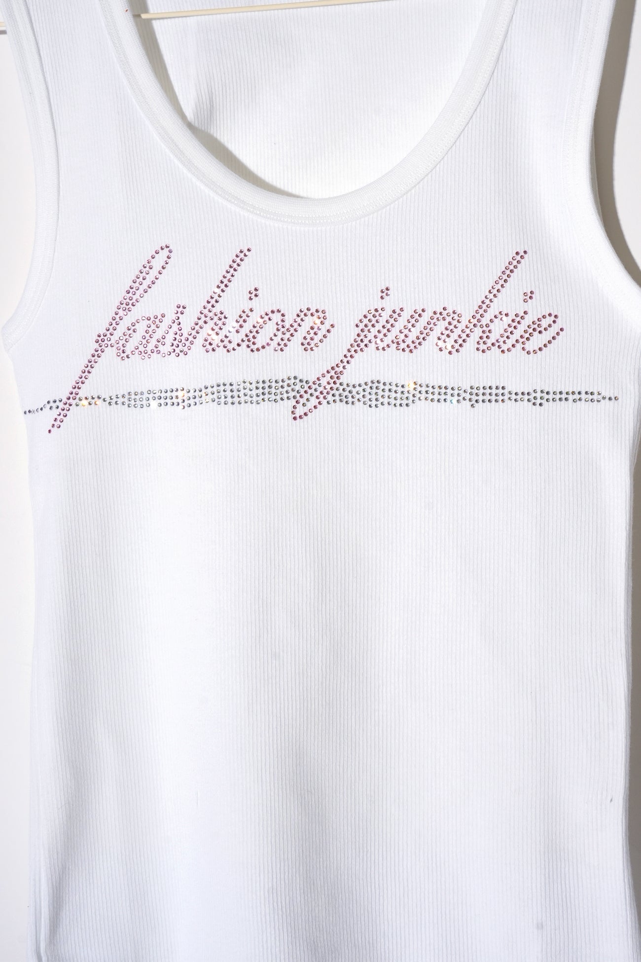 NAMILIA Crystal Fashion Junkie Top - White, xs