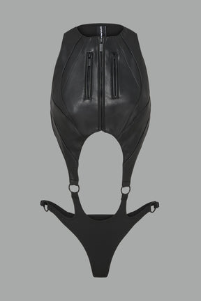 NAMILIA Cut Out Body - Flat Panty - BLACK, xs