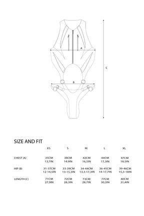 NAMILIA Cut Out Body - Pouch Panty - BLACK RED, xs