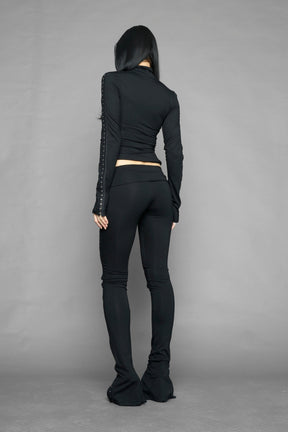 NAMILIA darling hook tape pants - BLACK, xs