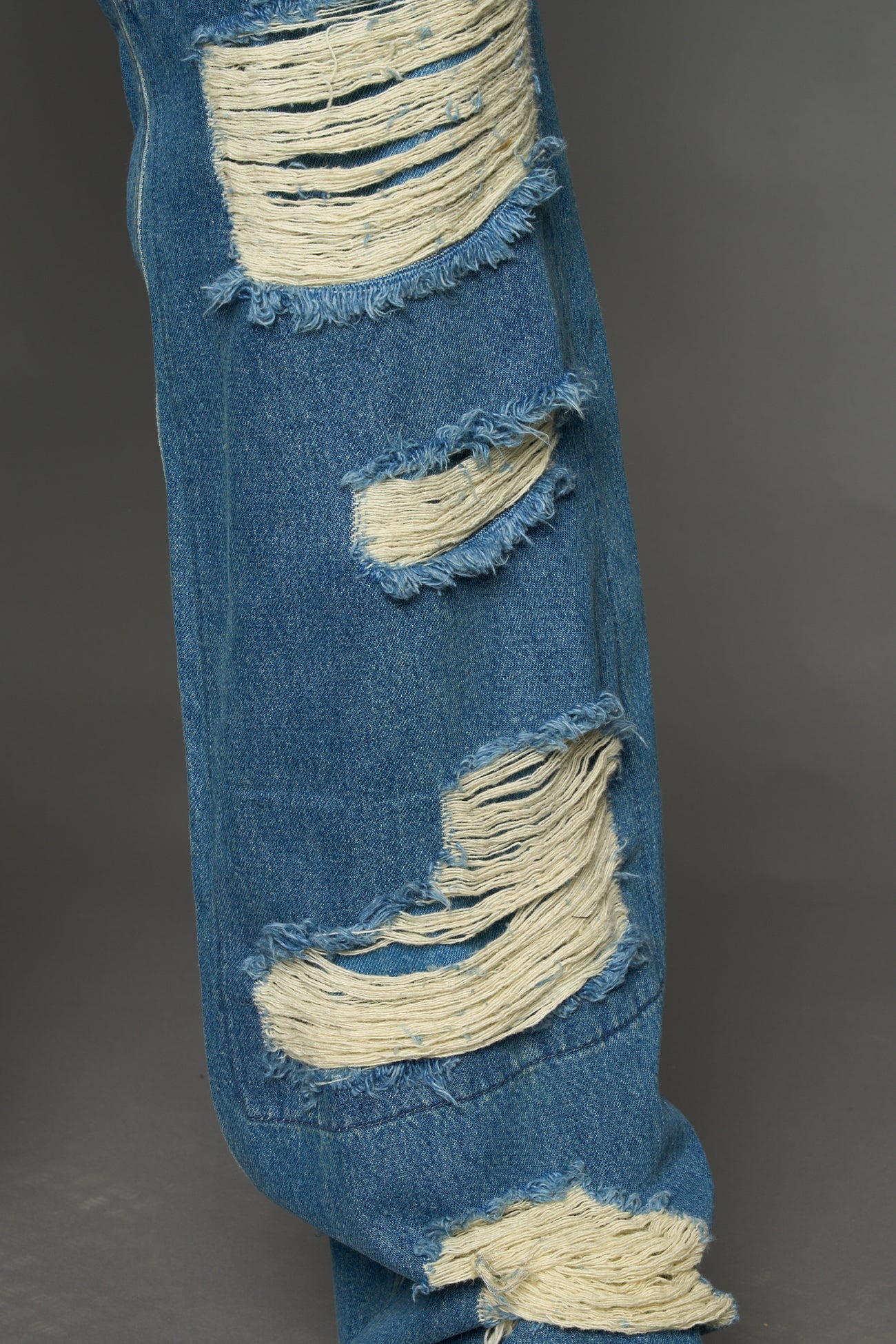 NAMILIA Denim Shredded Chaps - BLUE, xs