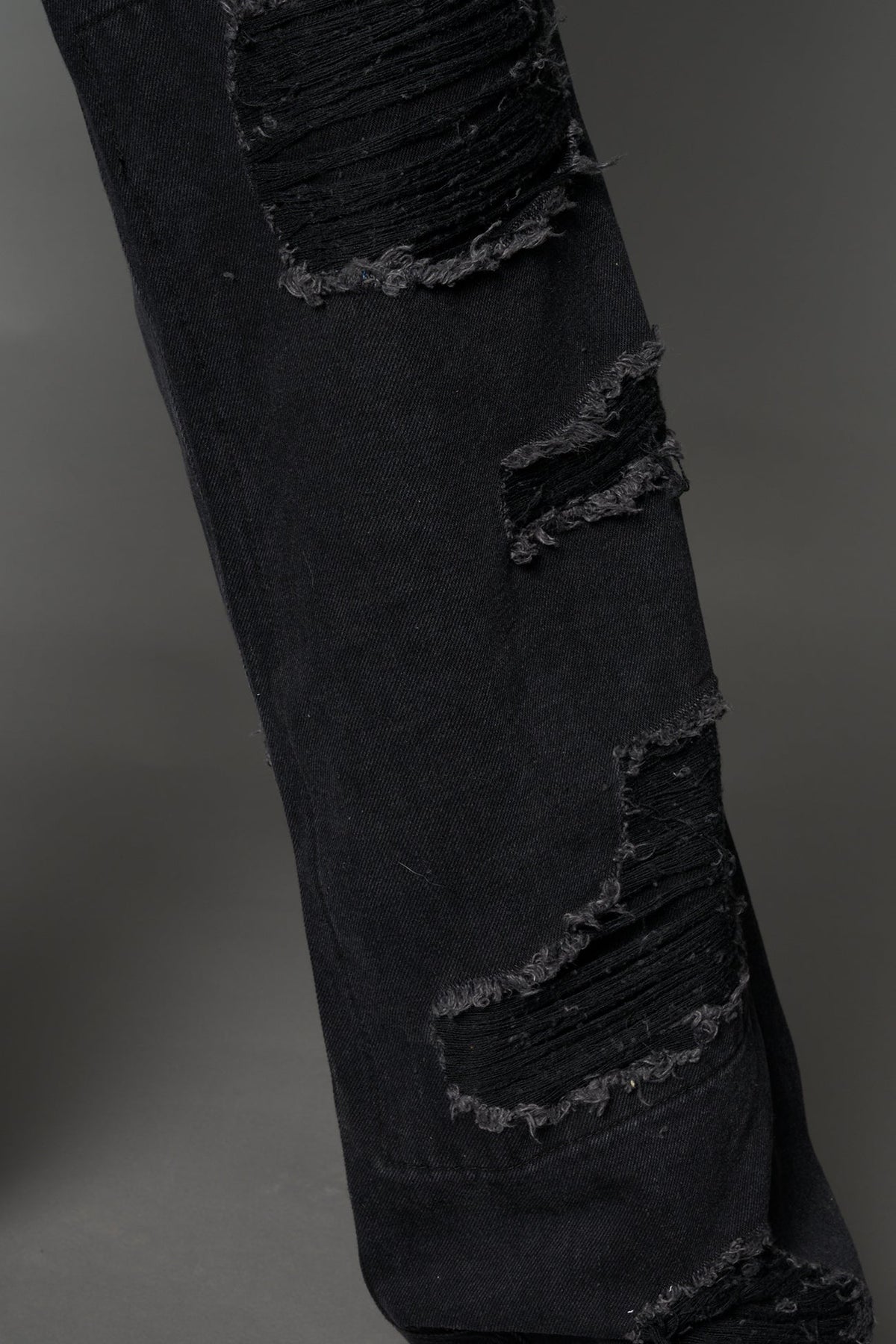 NAMILIA Denim Shredded Chaps - BLACK, xs
