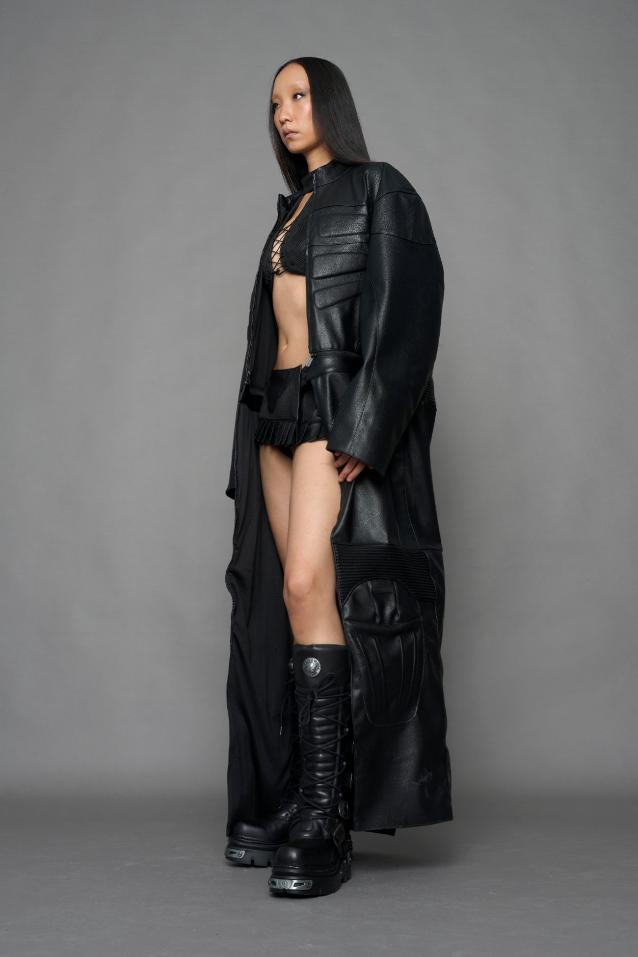 Detachable Motocross Long Coat