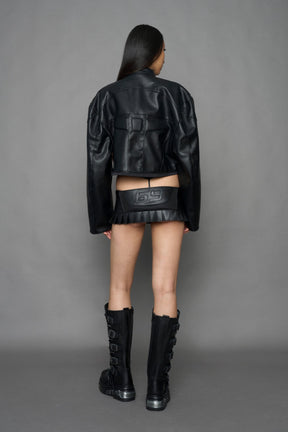 NAMILIA Detachable Motocross Long Coat - BLACK, s
