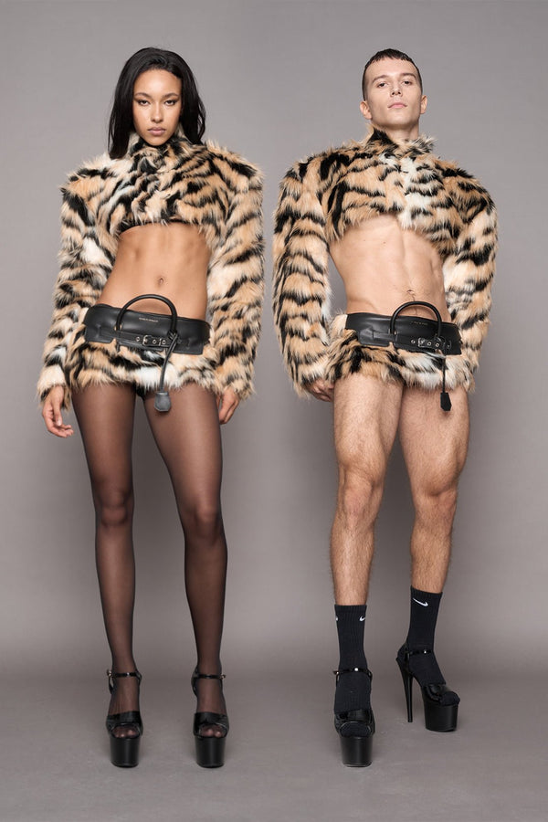 NAMILIA Diva Faux Fur Bolero - Tiger, xs - Tiger