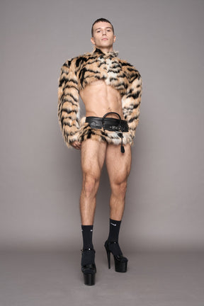 NAMILIA Diva Faux Fur Bolero - Tiger, xs